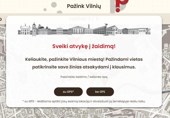 Interaktyvus Vilniaus miesto pažinimas