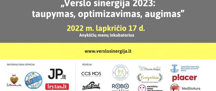 Konferencija "Verslo sinergija 2023: taupymas, optimizavimas, augimas" 11.17 Anykščiai