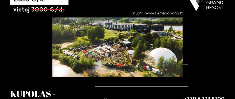 "Vilnius Grand Resort" lauko kupolas – išskirtinė erdvė Jūsų vasaros šventėms!