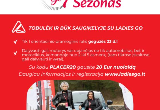 Vienintelis Ladies Go Orientacinis-Pramoginis ralis 2026 kviečia registruoti įmonių komandas!