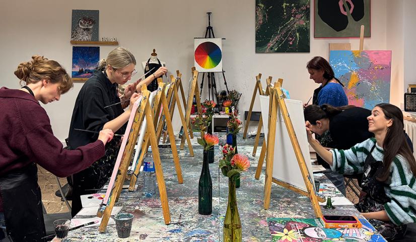 Privatus vakaras pramoginėje tapybos studijoje