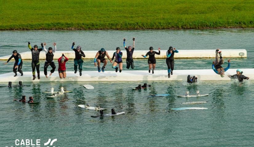 Vandenlenčių treniruotė su treneriu