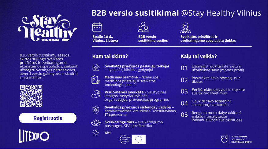Puiki galimybė verslui išsirinkti sveikatingumo partnerius ir pasirūpinti darbuotojų sveikata!