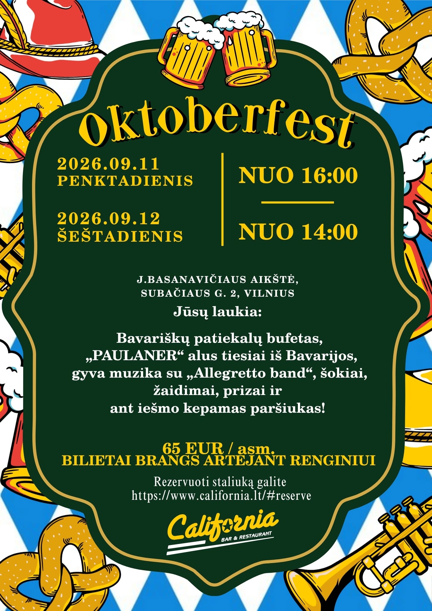 OKTOBERFEST GRĮŽTA Į VILNIŲ!